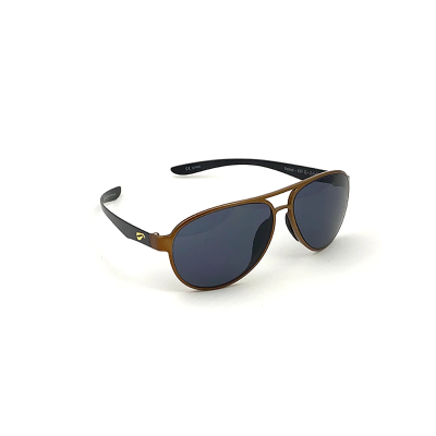 Flying Eyes Sonnenbrille Cooper Narrow (Kestrel) - Rahmen goldfarben mit schwarzen Bügeln, Linsen grau (dunkel)