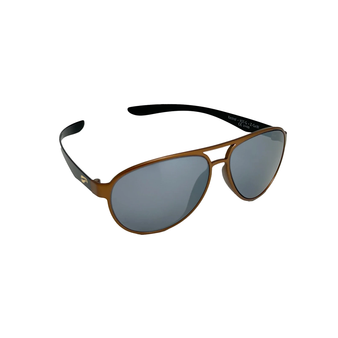 Flying Eyes Sunglasses Cooper Narrow (Kestrel) - Golden Front Frame, Mirrored Onyx Lenses