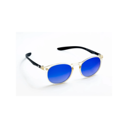 Flying Eyes Sunglasses Narrow Ninox - Black Tie Frame, Gradient Mirrored Sapphire Lenses