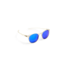 Flying Eyes Sunglasses Ninox - Clear Frame, Mirrored Sapphire Lenses