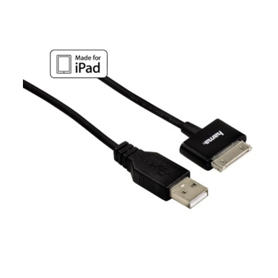 Hama USB Lade-/Sync-Kabel für Apple iPad (30-Pin) - schwarz, 1 m