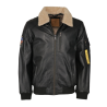 TOP GUN Rafel - Leather Bomber Jacket, black, size 54 (XXL)
