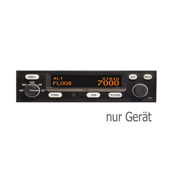 TRIG Transponder TT31 (nur Ger&auml;t ohne Einbaurahmen) - Class 1, Mode S u. 1090ES ADS-B Out, VFR/IFR zertifiziert