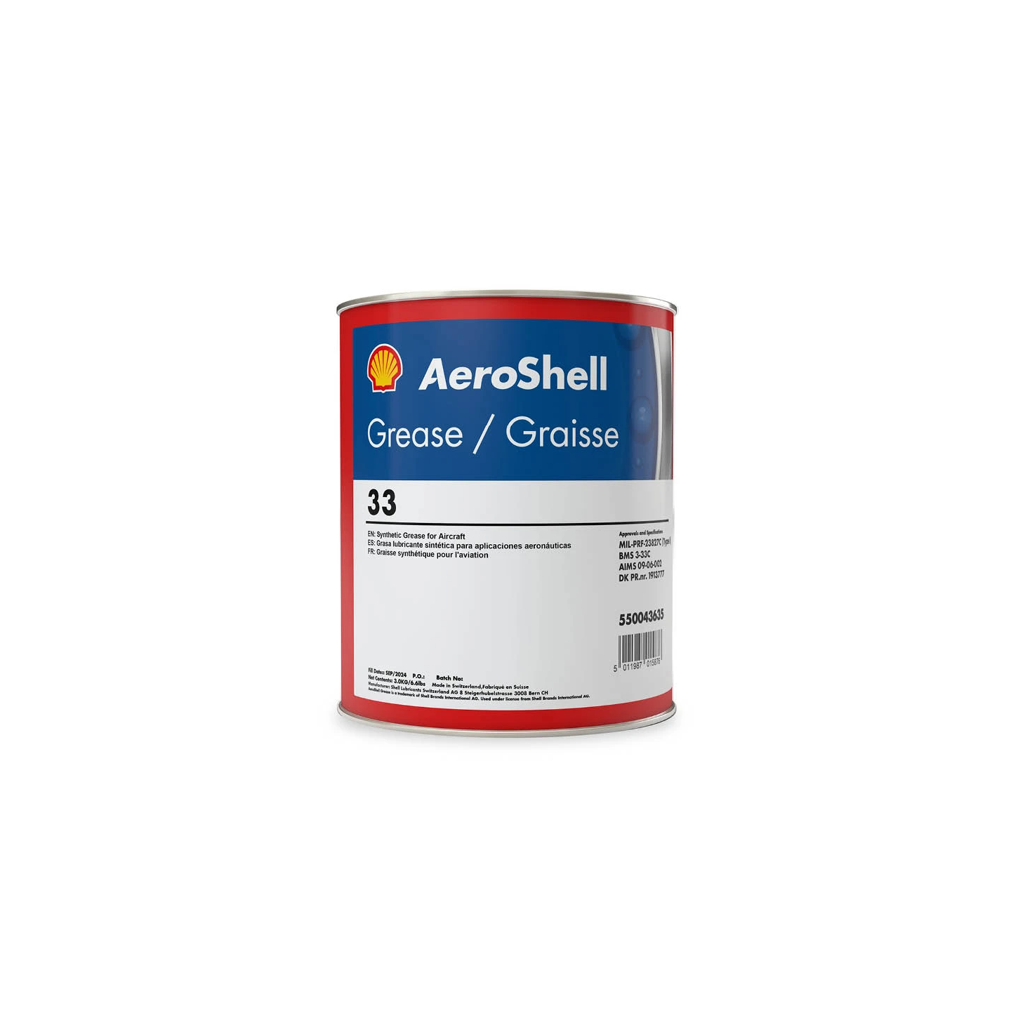 AeroShell Grease 33 - Box (4x Cans à 3 kg)
