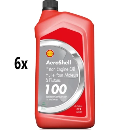 AeroShell Oil 100 - Karton (6x 1 AQ Flaschen, US-Quart)