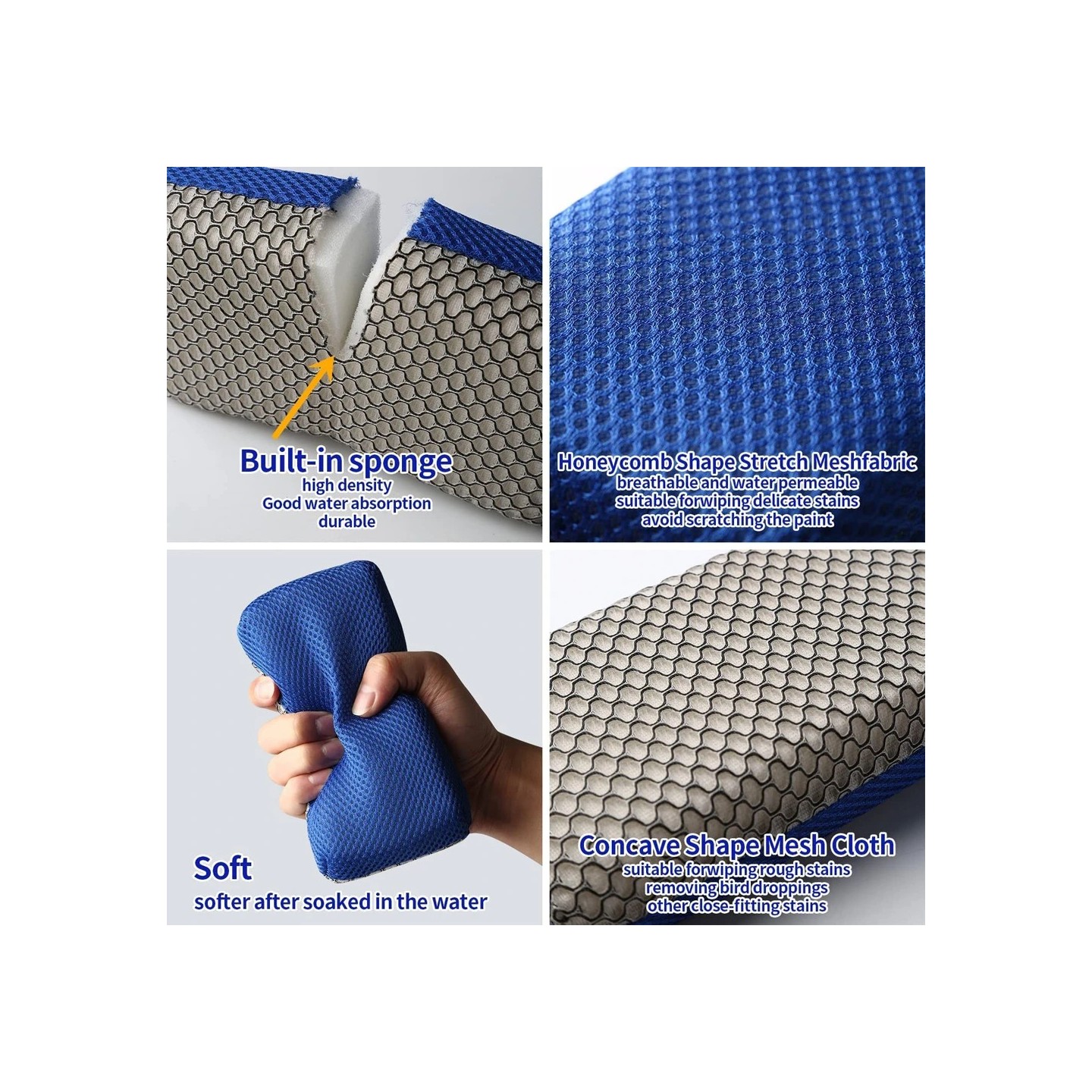 Double-sided sponge for aircraft cleaning