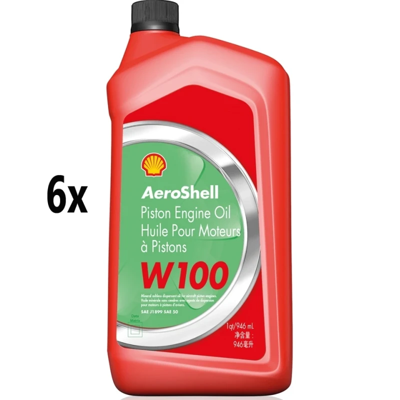 AeroShell Oil W100 - Karton (6x 1 AQ Flaschen, US-Quart)