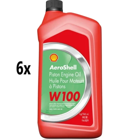 AeroShell Oil W100 - Karton (6x 1 AQ Flaschen, US-Quart)
