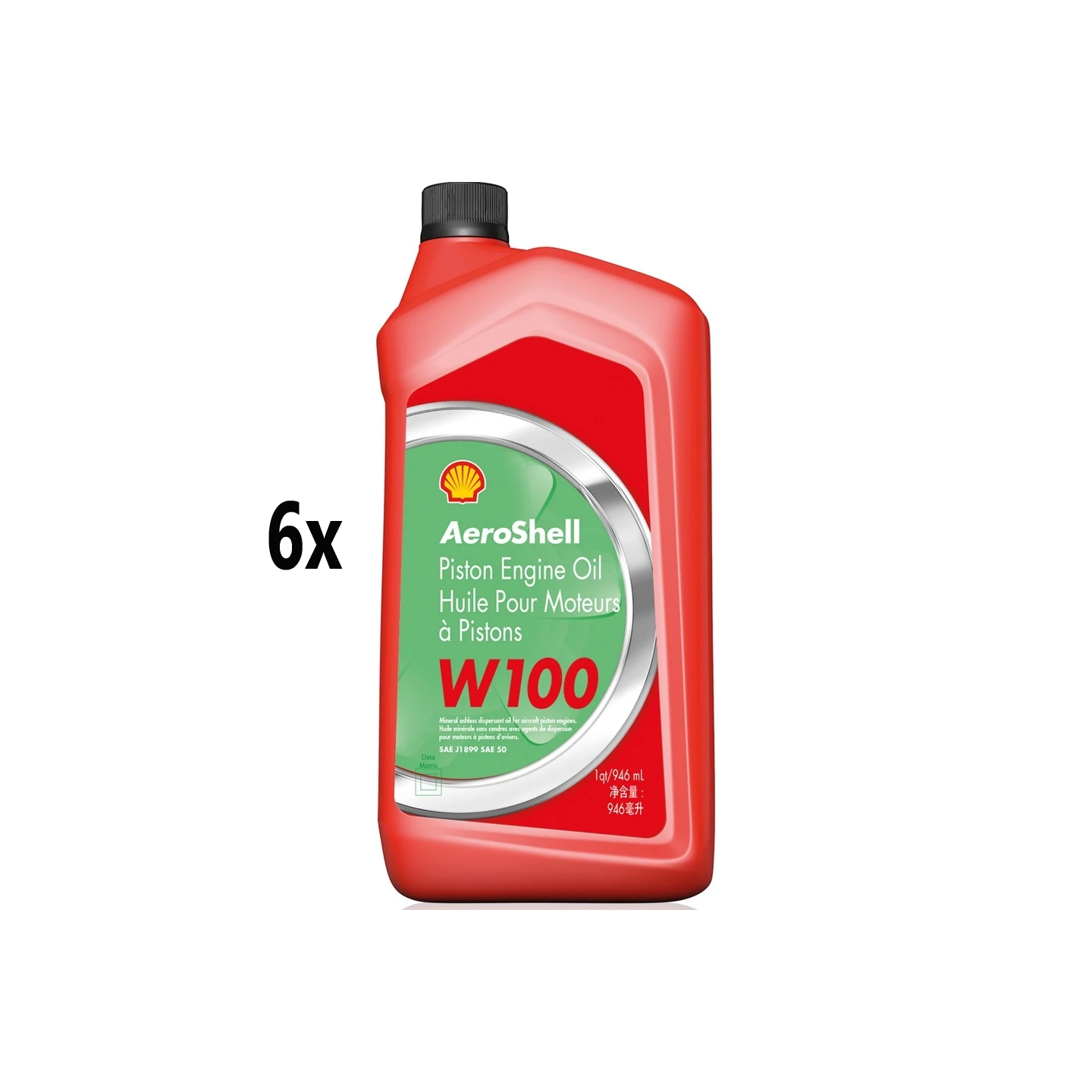 AeroShell Oil W100 - Box 6x 1 AQ Bottles, US-Quart