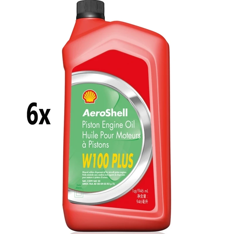 AeroShell Oil W100 PLUS - Karton (6x 1 AQ Flaschen, US-Quart)