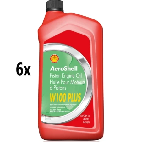 AeroShell Oil W100 PLUS - Karton (6x 1 AQ Flaschen, US-Quart)