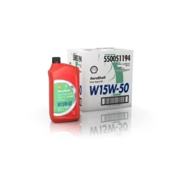 AeroShell Oil W 15W-50 (multigrade) - Karton (6x 1 AQ Flaschen, US-Quart)