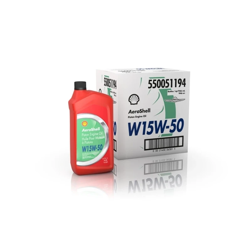 AeroShell Oil W 15W-50 (multigrade) - Karton (6x 1 AQ Flaschen, US-Quart)