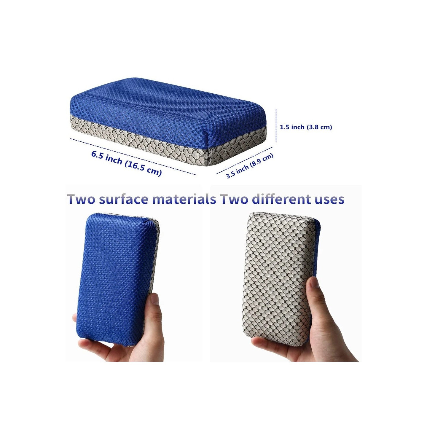 Double-sided sponge for aircraft cleaning