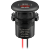 USB-A Einbaucharger mit offenen Kabelenden - max. 45 W, Kabellänge 150 mm