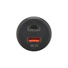 Dual USB Panel Install Charger with bare wires, cable length 150 - USB-A / USB-C