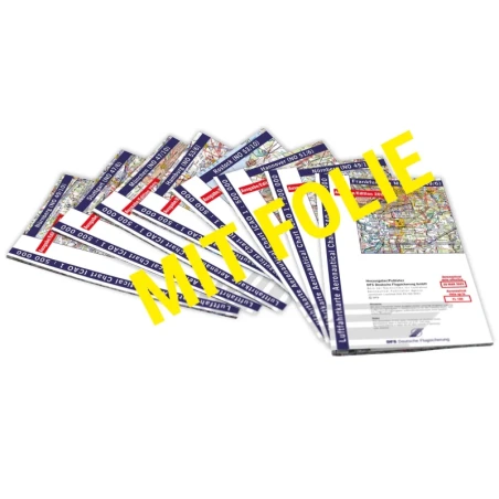 Set of ICAO charts Germany 2025 powered flight - with foil, folded