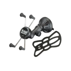 RAM Mounts X-Grip Saugfuss-Halterung für Smartphones bis 114,3 mm Breite - B-Kugel (1 Zoll), kurzer Verbindungsarm (ca. 50 mm)