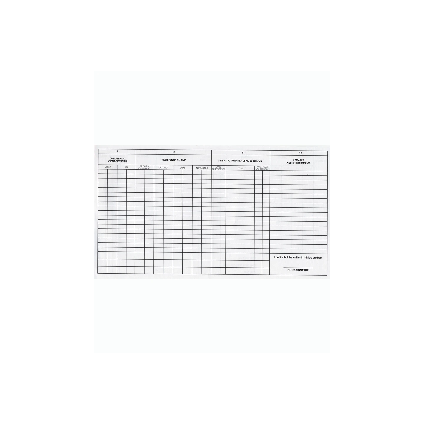 Jeppesen European Pilot Logbook - Hardcover, appro