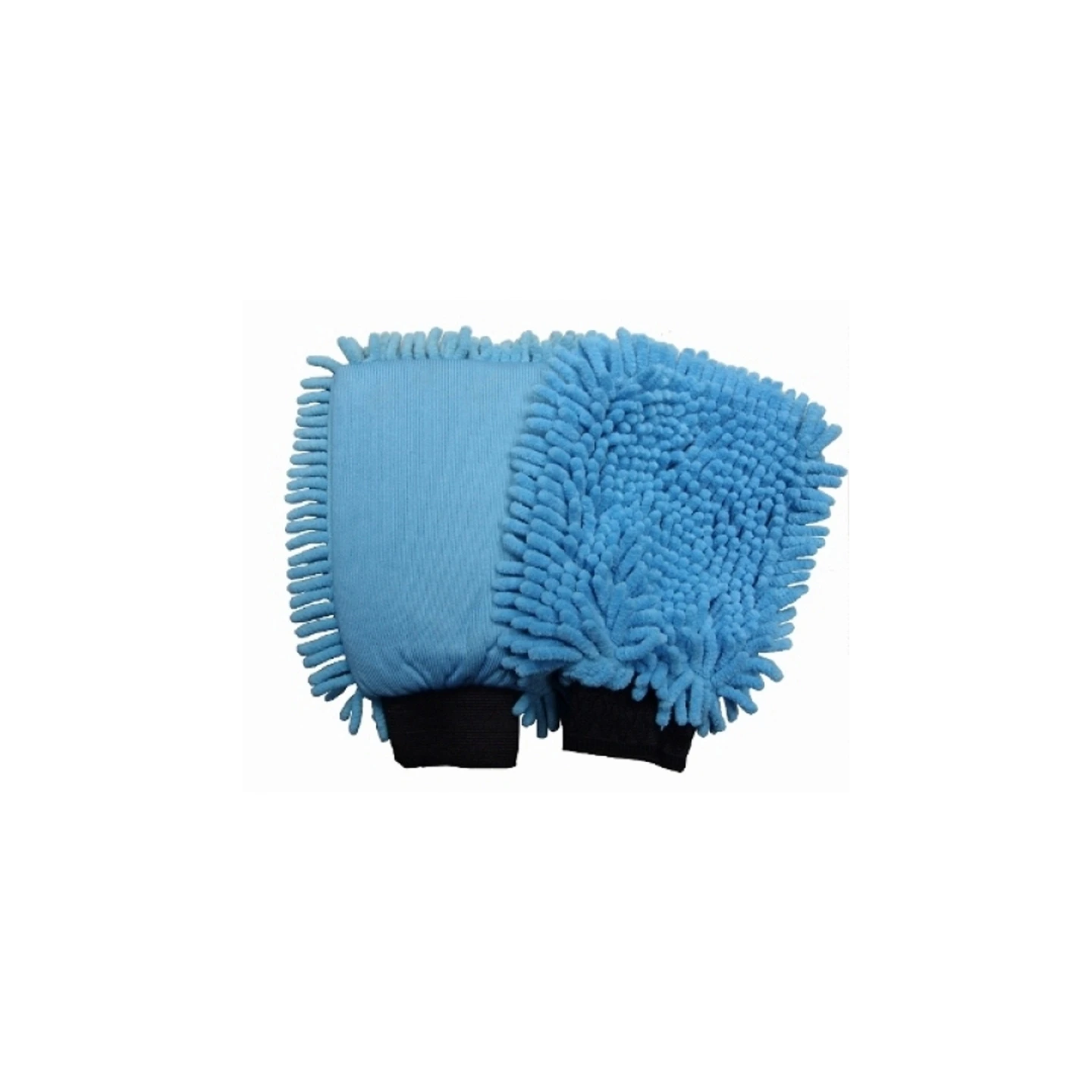 ROTWEISS - Microfibre glove Rasta - blue, two cleaning sides