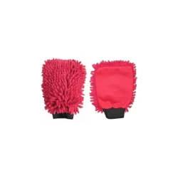 ROTWEISS - Mikrofaserhandschuh Rasta - rot, zwei Reinigungsseiten