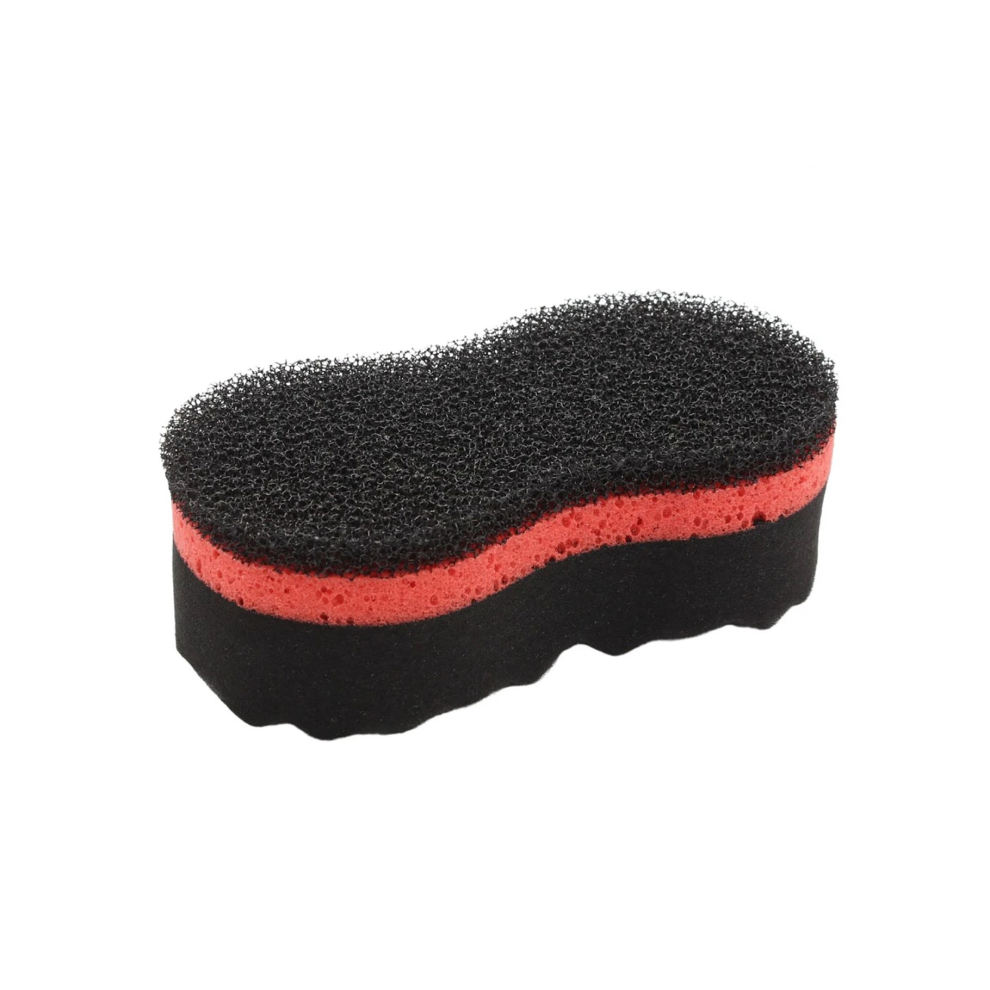 ROTWEISS - Washing Sponge - black/red, 22x11x7 cm
