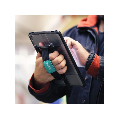 Handschlaufe mit Snap On Quick Release Adapter für OtterBox uniVERSE Gehäuse (Apple iPads) - inkl. Standfunktion