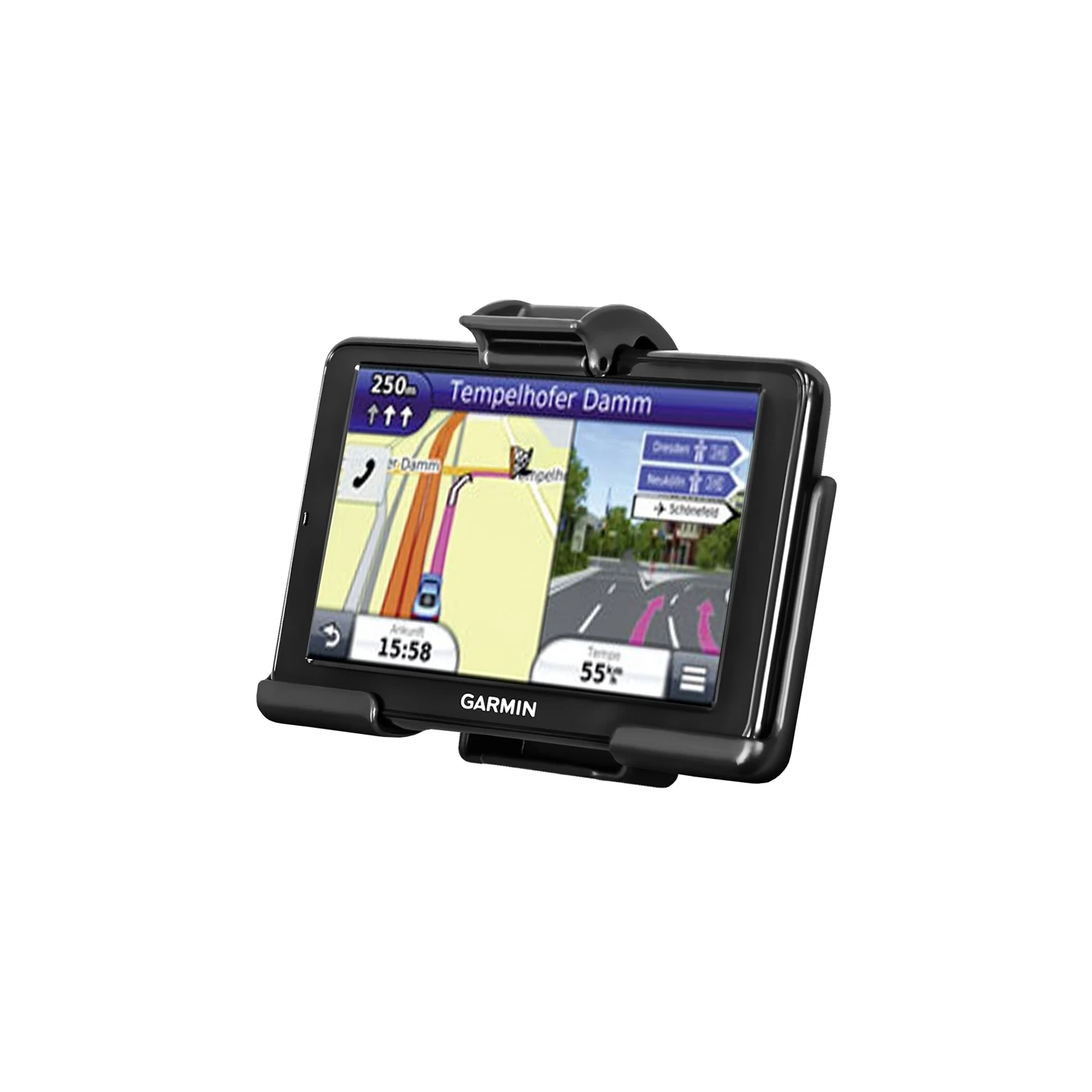 Device holder for Garmin nüvi 24xx/25xx series (without protective covers) - Diamond connection (trapezoid), screw set