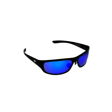 Flying Eyes Sonnenbrille Golden Eagle Sport - Rahmen matt-schwarz, Linsen saphirblau (verspiegelt)
