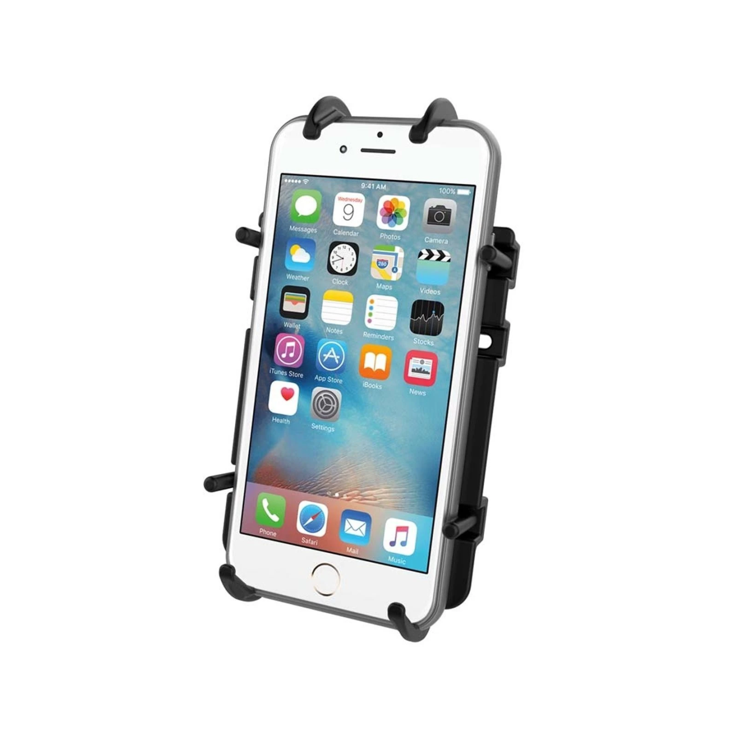 Universal cradle (composite material) for small electronic devices - with Diamond base plate (trapezoid), (1 inch)