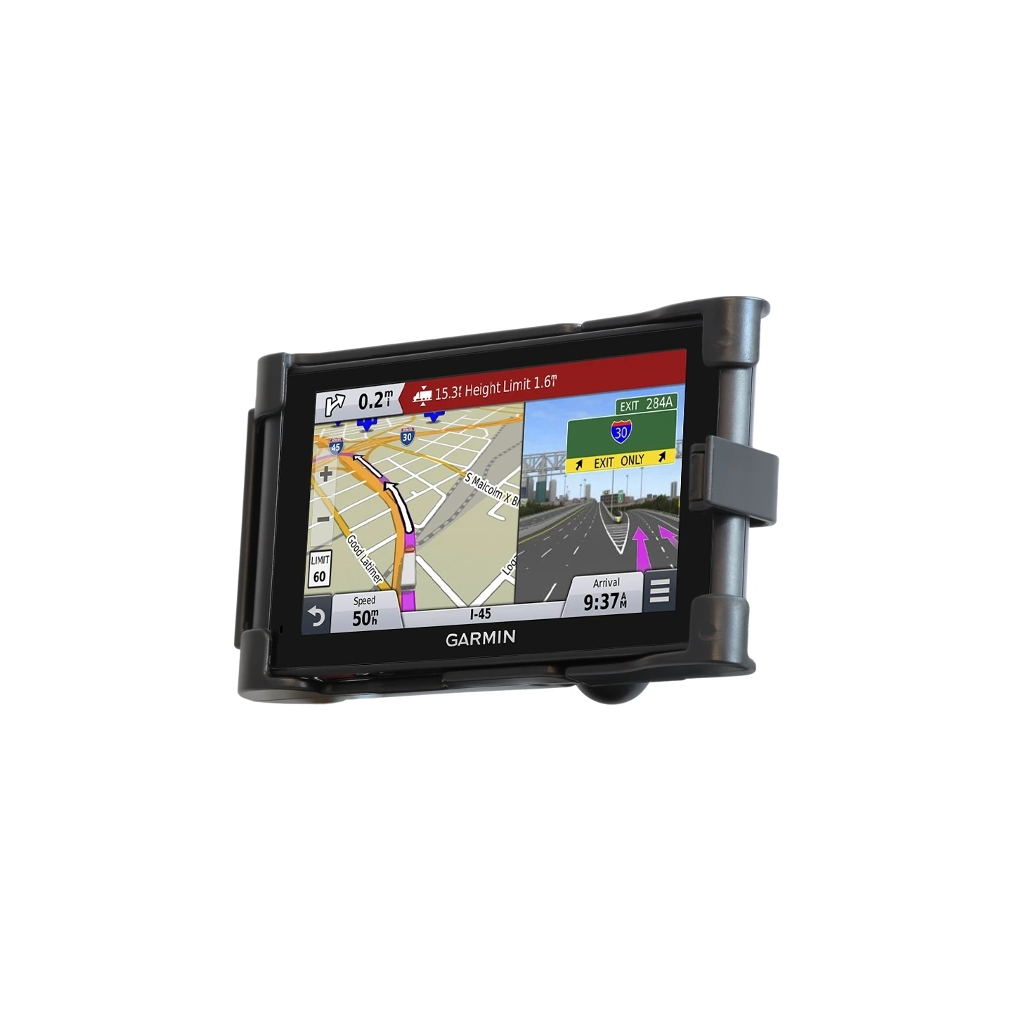 Safety housing for Garmin nüviCam/dezlCam (without protective covers) - incl. Diamond bais plate (trapezoid), (1 inch)