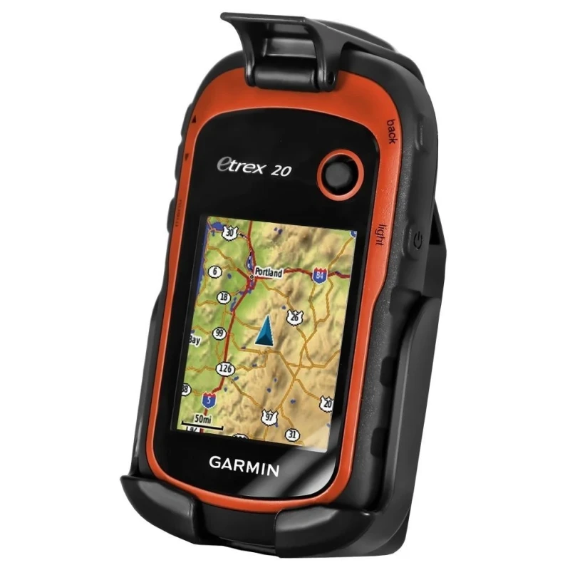 Gerätehalteschale für Garmin eTrex 10/20/30 (ohne Schutzhüllen) - Diamond-Anbindung (Trapez), Schrauben-Set