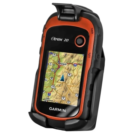 Gerätehalteschale für Garmin eTrex 10/20/30 (ohne Schutzhüllen) - Diamond-Anbindung (Trapez), Schrauben-Set