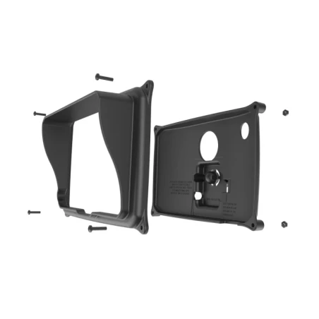 Sicherheitsgehäuse für Garmin Dezl 770LMTHD (ohne Schutzhüllen) - Diamond-Anbindung (Trapez), Schrauben-Set
