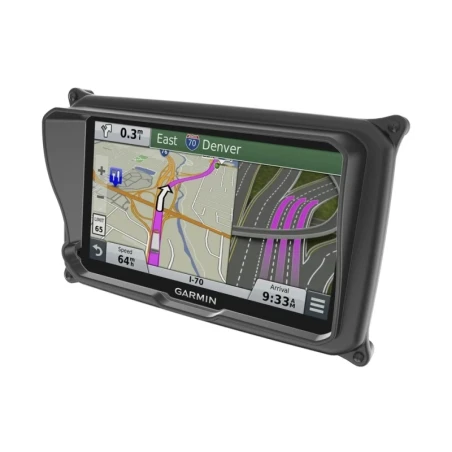 Sicherheitsgehäuse für Garmin Dezl 770LMTHD (ohne Schutzhüllen) - Diamond-Anbindung (Trapez), Schrauben-Set