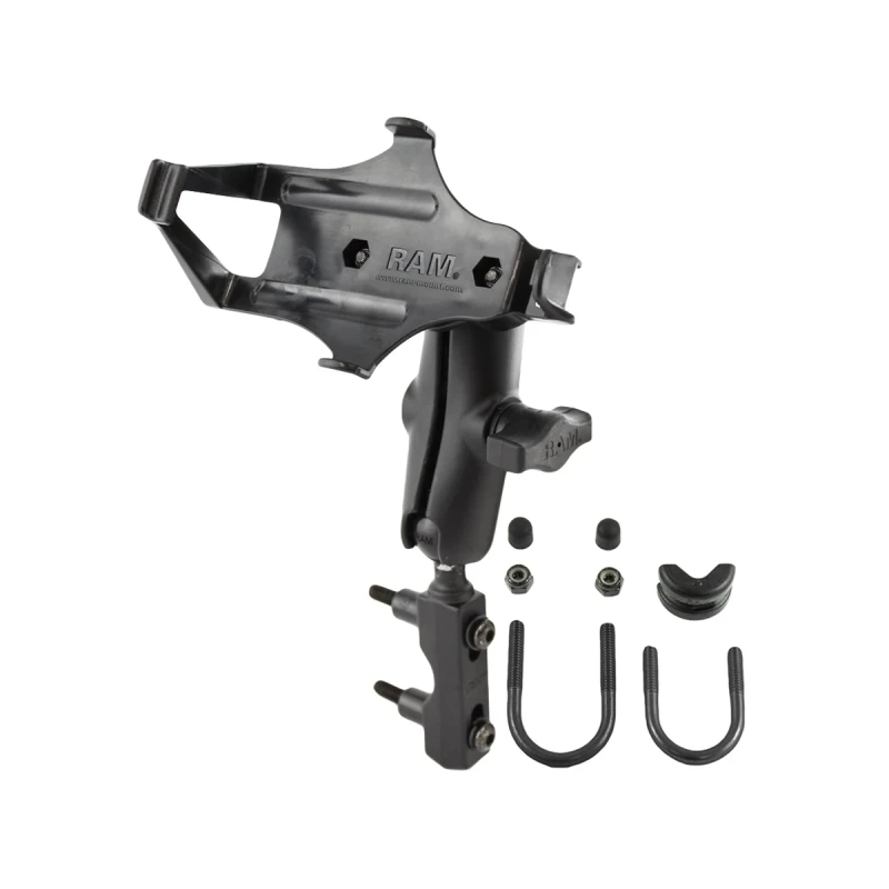 Motorbike mount for Garmin GPSMAP 176/196/296/396/495/496 - with basic mounting (handlebar/brake/clutch)
