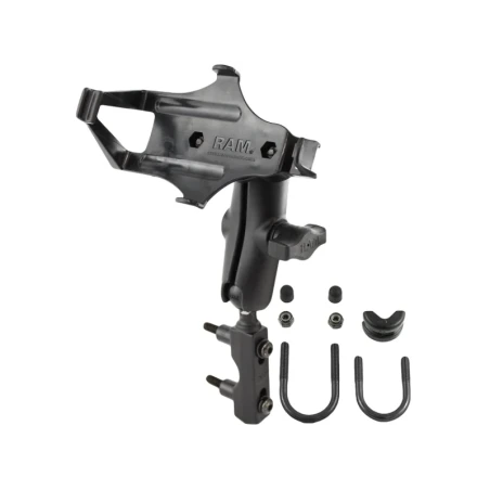 Motorbike mount for Garmin GPSMAP 176/196/296/396/495/496 - with basic mounting (handlebar/brake/clutch)