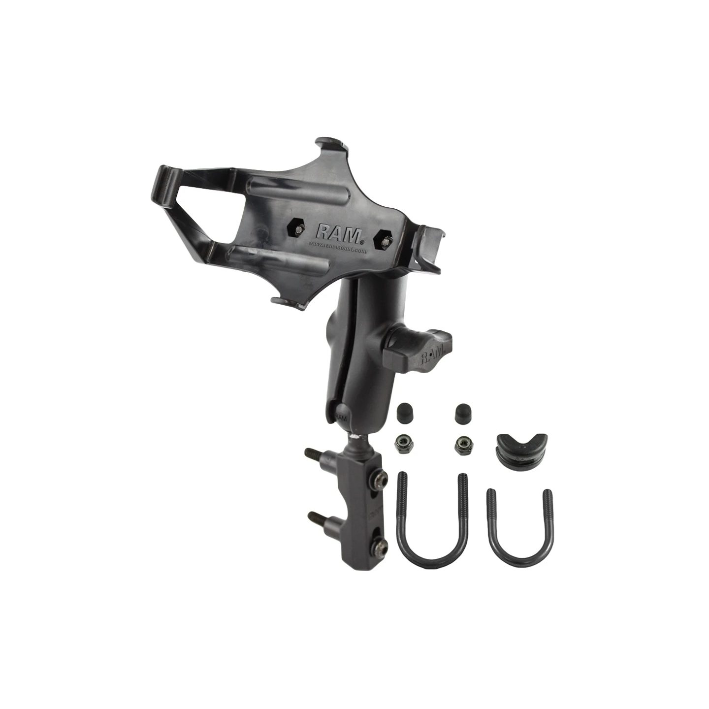 Motorbike mount for Garmin GPSMAP 176/196/296/396/495/496 - with basic mounting (handlebar/brake/clutch)