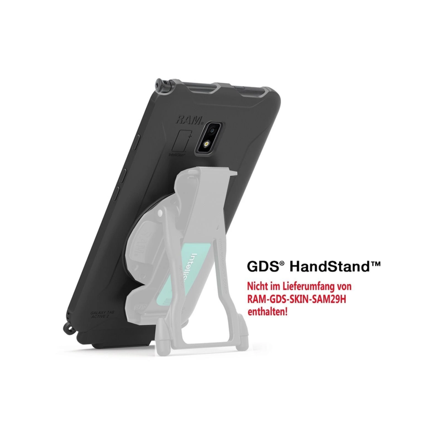 IntelliSkin charging case for Samsung Galaxy Tab Active2 - Compatible with shoulder strap & hand stand - GDS technology