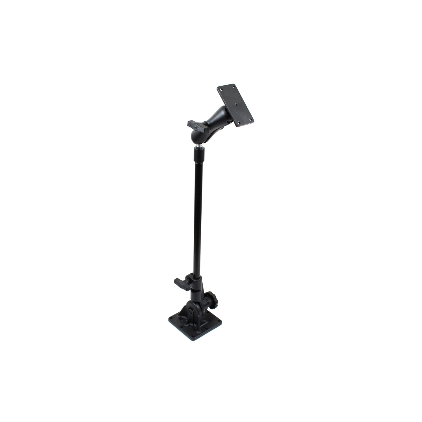 Ratchet stand mount with rectangular connection (2x4 inch, top) - rod approx. 450 mm, (1.5 inch, top)