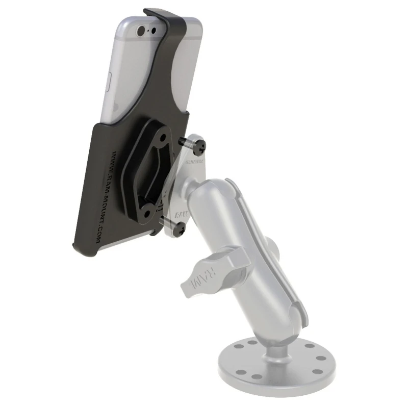 Gerätehalteschale für Apple iPhone 6/7 (ohne Schutzhüllen/-gehäuse) - Diamond-Anbindung (Trapez), Schrauben-Set