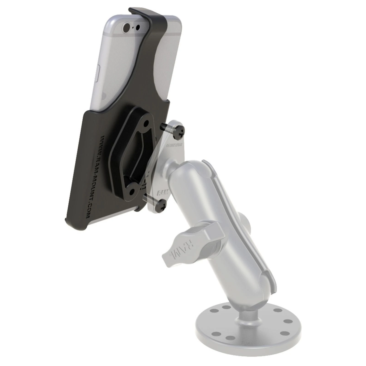 Device holder for Apple iPhone 6/7 (without protective covers/case) - Diamond connection (trapezoid), screw set