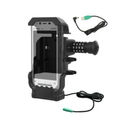 Halteschale mit Stromversorgung für Panasonic Toughbook FZ-N1 / FZ-F1 - abschließbar (Zahlenschloss), AMPS 2-Loch-Aufnahme