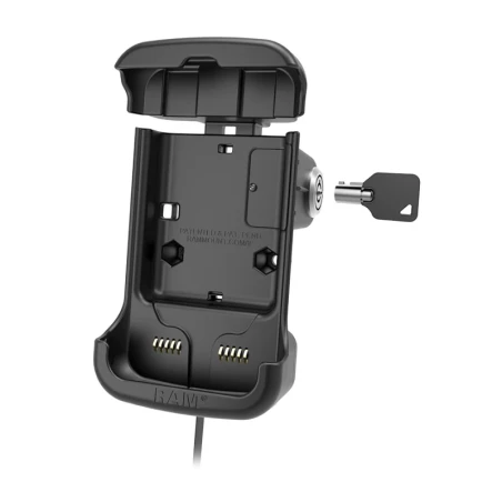 Halteschale mit Stromversorgung für Panasonic Toughbook FZ-N1 / FZ-F1 - abschließbar (Schlüssel), AMPS 2-Loch-Aufnahme