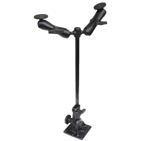 Ratchet Standhalterung mit Doppelhalterung (AMPS) - Stab ca. 450 mm,  Aufnahmen (1,5 Zoll, oben)
