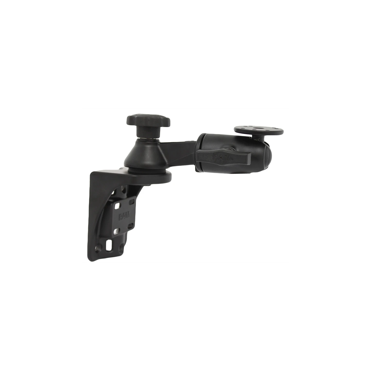 Swivel arm for vertical wall mounting with AMPS connection - Vertical base, Octagon connection arm, round base plate