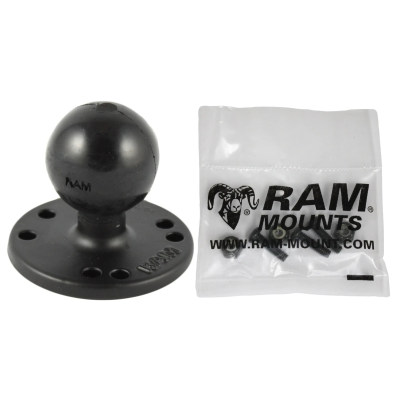 runde Basisplatte (AMPS) für Garmin Echo 200/500 -  (1,5 Zoll), Schrauben-Set