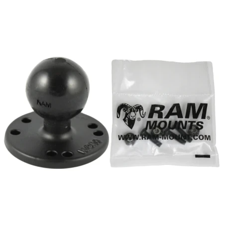 runde Basisplatte (AMPS) für Garmin Echo 200/500 -  (1,5 Zoll), Schrauben-Set