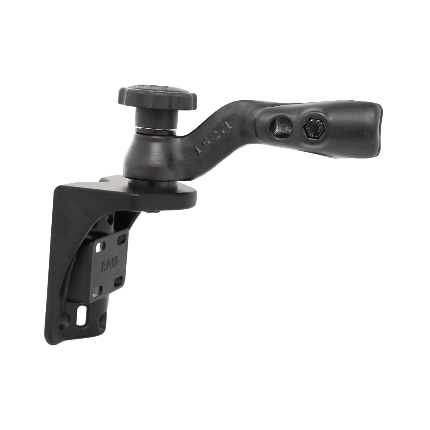 Swivel arm for vertical wall mounting with holder - Vertical base