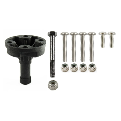 Verbundstoff Spline Post Stift mit runder AMPS-Anbindung - Schrauben-Set